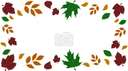 Ilustración de Happy thanksgiving day vector background with autumn leaves, banner decoration. Vector illustration - Imagen libre de derechos