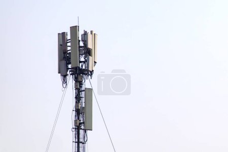 Photo for About the transmitter pole and receive module and the building - Royalty Free Image