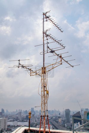 about the transmitter pole and receive module and the building