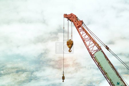 the tower crane hoisting, mobile crane lifting, and jib boom of the crane element are all mentioned are the concept of the construction site practical of the hoisting equipment to build the country.