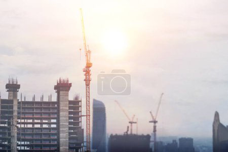 the concept of a tower crane in construction is to build a big city.