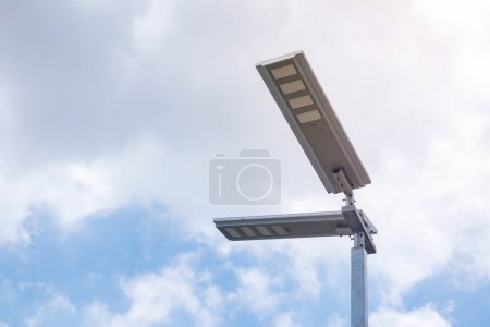 Photo for About solar lighting and lighting poles by emphasising the lighting - Royalty Free Image
