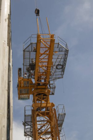 Photo for About dismantling process on tower crane and lifting parts of tower crane - Royalty Free Image