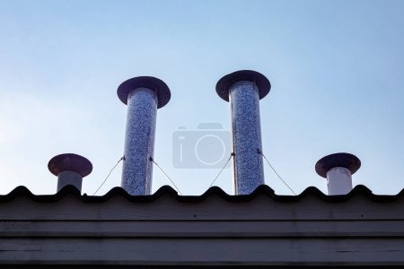 Chimneys for cooking in a power plant