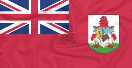 Flag of Bermuda Flying in the Air
