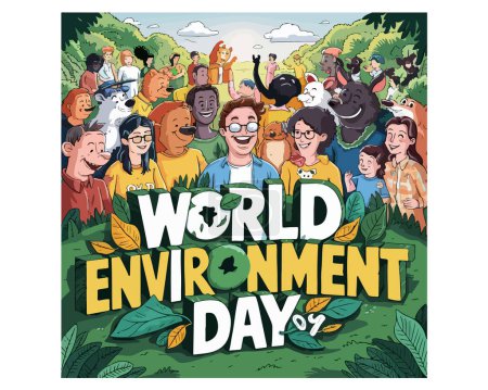 a picture of World Environment Day, a diversified gathering.