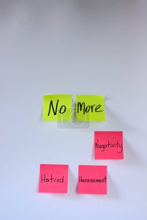 Mental Health Concept On Pink And Yellow Sticky Notes With White Background
