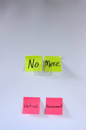Mental Health Concept On Pink And Yellow Sticky Notes With White Background