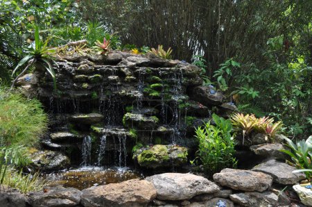 Stone Waterfall in McKee Gardens