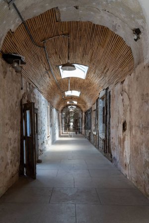 A corridor in the Eastern State Penitentionry of Philadelphia.