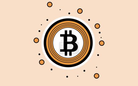 bitcoin btc coin vector illustration 