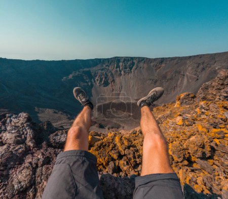 Top of the Piton de la Fournaise volcano in Reunion, France, Africa. High quality photo