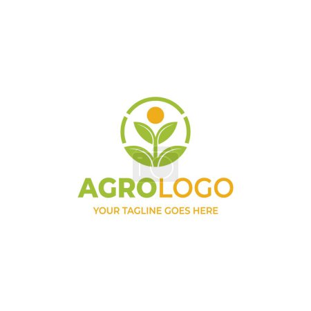 Modern green agro logo vector illustration