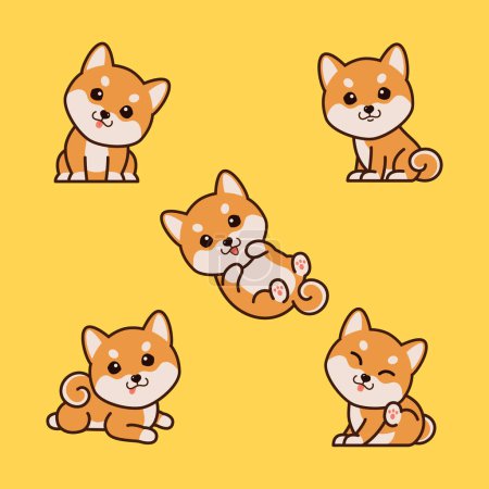 Shiba Inu Puppies Pattern