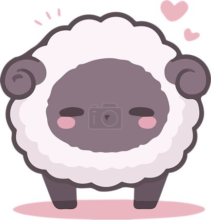 SD Anime style Sticker art_sheep
