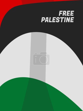 Ilustración de Esta obra maestra visual cuidadosamente elaborada es una poderosa expresión de unidad y empatía, dirigida a crear conciencia sobre la lucha continua por la libertad en Palestina.. - Imagen libre de derechos