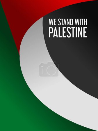 Illustration for This thoughtfully crafted visual masterpiece is a powerful expression of unity and empathy, aimed at raising awareness about the ongoing struggle for freedom in Palestine. - Royalty Free Image