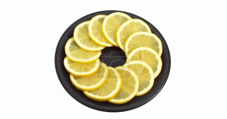 Foto de Limón amarillo, limonum cítrico contra fondo blanco - Imagen libre de derechos