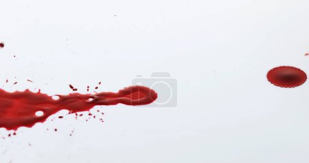 Photo for Blood Dripping against White Background - Royalty Free Image