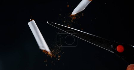 Photo for Stop smoking on Black Background - Royalty Free Image