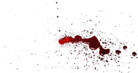 Téléchargez les photos : Sang dégoulinant sur fond blanc - en image libre de droit