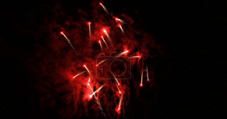 Photo for Fireworks at Deauville in Normandy - Royalty Free Image