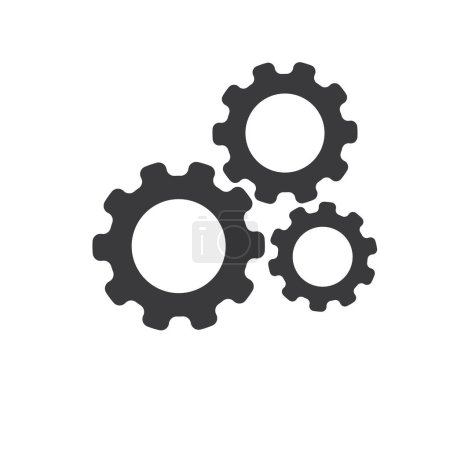black gear icon vector element design template web