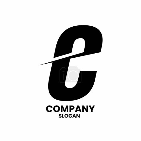 Initial E modern simple logo