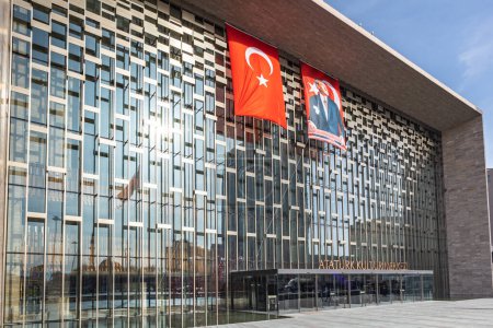 Foto de Istanbul, Turkey - April 2022: Atatrk Cultural Center, commonly called AKM, in Istanbul. In 2021, it reopened to the public - Imagen libre de derechos