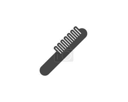 Illustration for Vector graphic black icons of beauty in the form of combs for massage or darsonval procedures. - Royalty Free Image