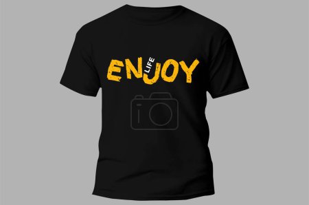 Illustration for Enjoy life Inspirational Quotes Slogan Typography for Print t shirt design graphic vector - Royalty Free Image