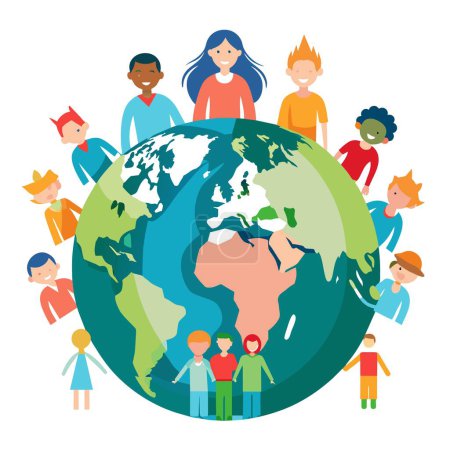 Illustration for World Population Day vector illustration - Royalty Free Image
