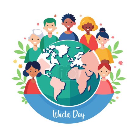 Journée mondiale de la population Illustration vectorielle