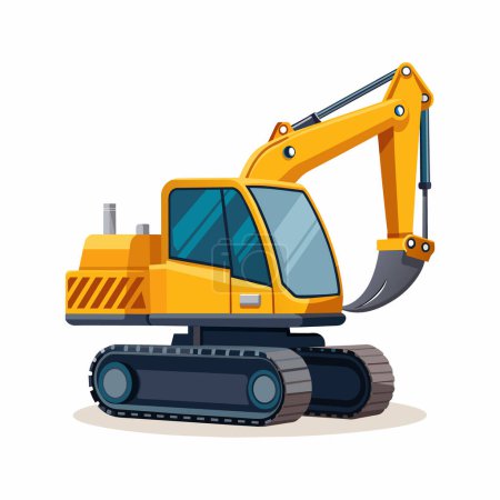 Illustration for Realistic Construction Excavator vector illustration - Royalty Free Image
