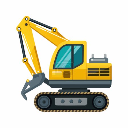 Illustration for Realistic Construction Excavator vector illustration - Royalty Free Image