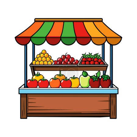 Illustration for Different types of Fruits vector illustration Concept - Royalty Free Image