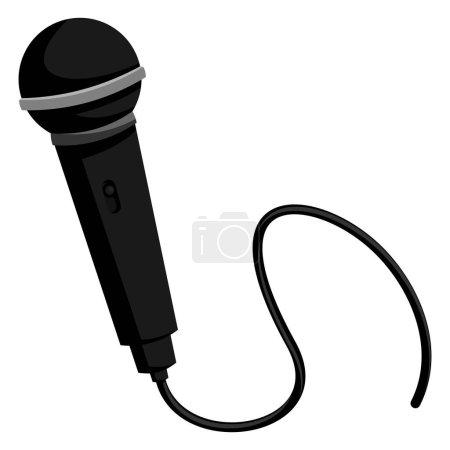 Icône vectorielle microphone, logo sur fond blanc