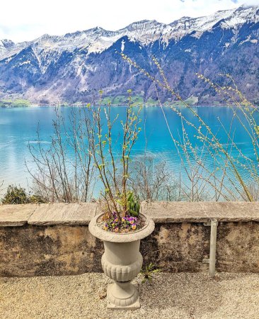 Beautiful lake view in Interlaken, Switzerland.