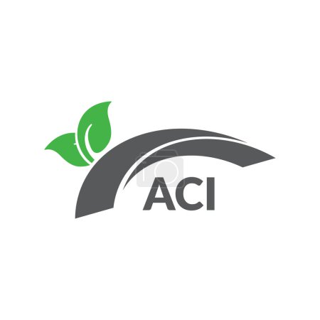 Diseño del logotipo de la carta ACI sobre fondo blanco. Diseño creativo moderno del logotipo de la letra ACI. Diseño vectorial.