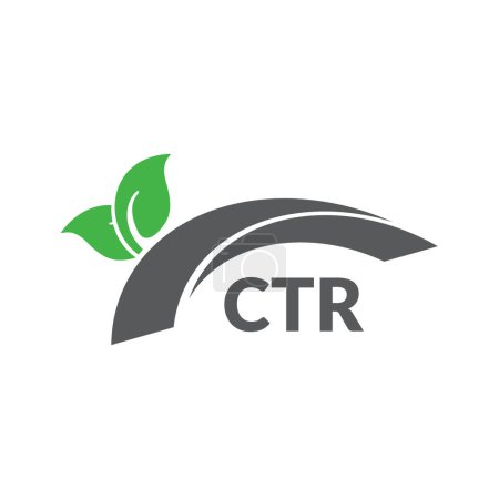 CTR Letter Logo Design auf weißem Hintergrund. Kreatives modernes CTR-Logo-Design. Vektordesign.