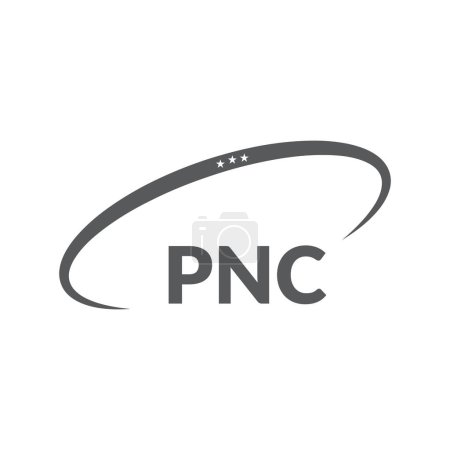 Ilustración de Diseño del logotipo de la letra PNC sobre fondo blanco. Diseño moderno creativo del logotipo de la letra de PNC. Diseño vectorial. - Imagen libre de derechos