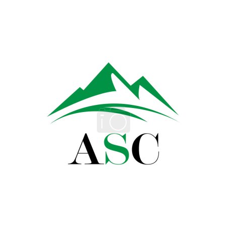 ASC Letter Logo Design auf weißem Hintergrund. Kreative moderne Gestaltung des ASC-Buchstabenlogos. Vektordesign.