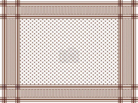 brown palestine keffiyeh vector template for print