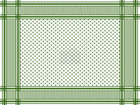 Vector green palestine keffiyeh vector template for print