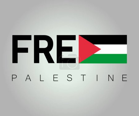 Ilustración de Vector free gaza free palestine free palestine lettering background - Imagen libre de derechos