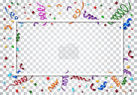 Ilustración de Confeti colorido sobre fondo blanco - Imagen libre de derechos