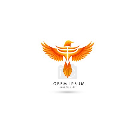 Illustration for Illustration of Eagle logo design - Royalty Free Image