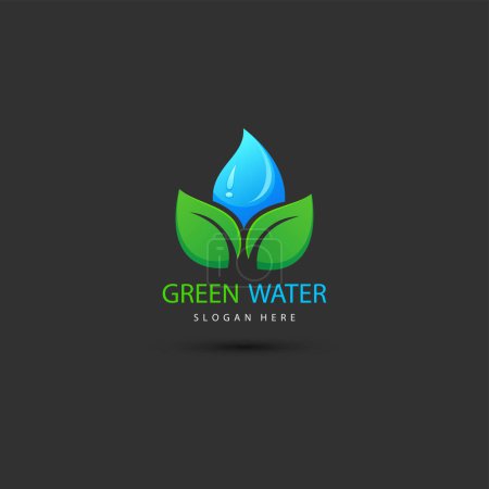Illustration for Leaves eco green logo design concept template - Royalty Free Image