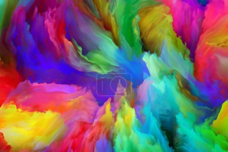 Foto de Fondo colorido multicolor brillante con el uso de pinturas - Imagen libre de derechos