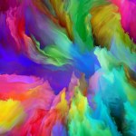 Bright multi-colored colorful background with the use of paints